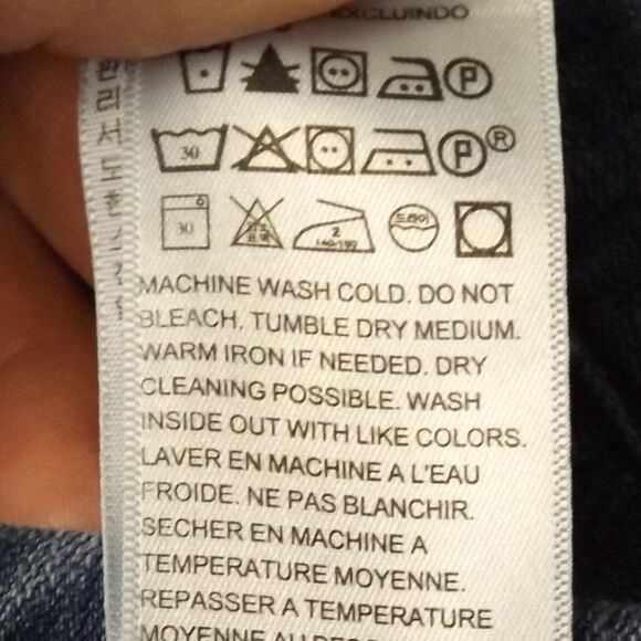 LEVI'S Jeans, 30, Classic Straight, Zipper fly, 5 pockets, Blue, Cotton Blend - Picture 13 of 14